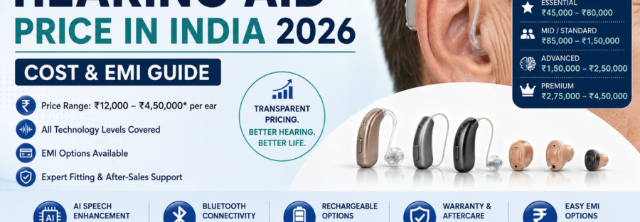 hearing aid price in India 2026 cost and EMI guide